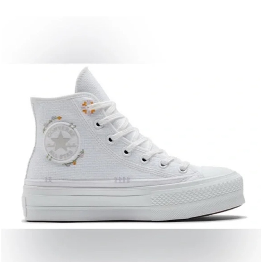 Converse Women's White Embroidered High-Tops
